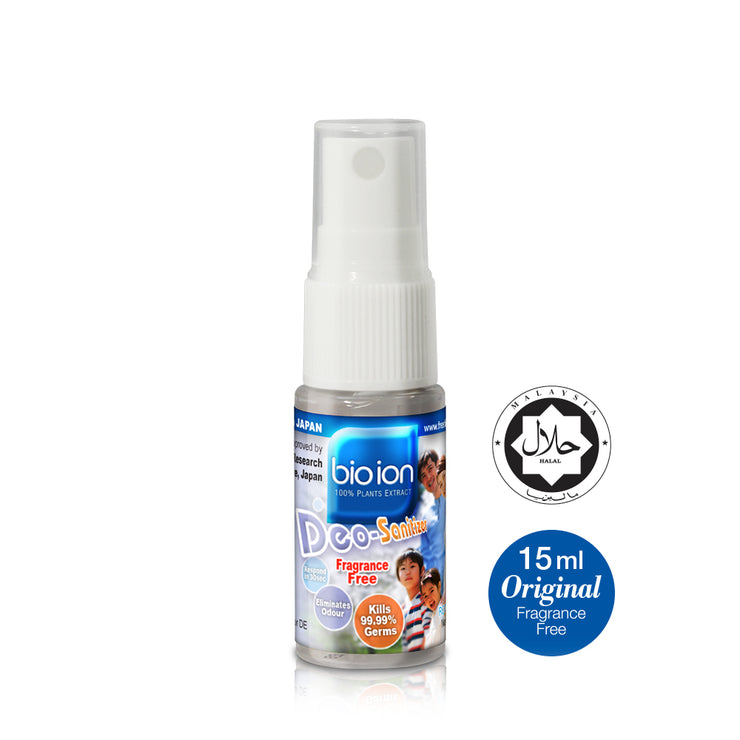 deo-sanitizer for ALL-PURPOSE Germs-free WATER-BASED Plants Extract ORIGINAL 15ml