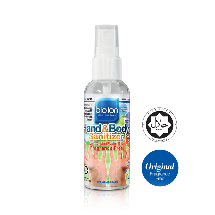 deo-sanitizer for ALL-PURPOSE Germs-free WATER-BASED Plants Extract ORIGINAL 60ml